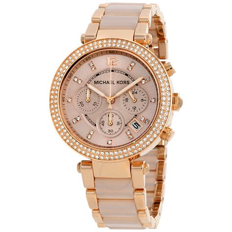 michael kors gold ceramic watch|mk 5896.